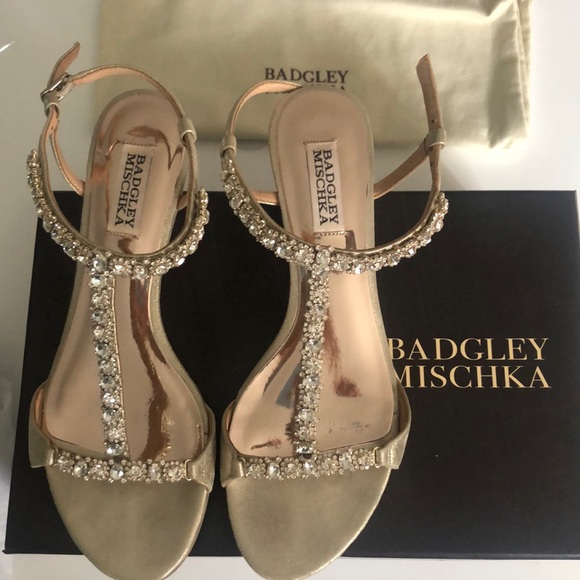 Badgley Mischka Shoes Badgley Mischka Rose Gold Jewel Sandals